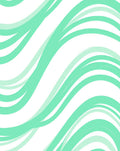 Flowing Aqua Abstract Waves Rug