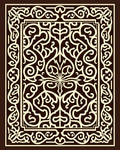 Elegant Cream Swirls Decorative Rug