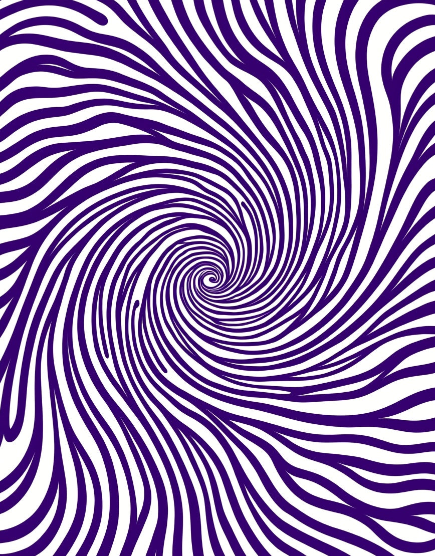 Vortex Swirl Purple Stripe Pattern Rug