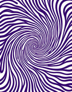 Vortex Swirl Purple Stripe Pattern Rug