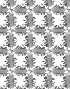 Ornate Grey Scrollwork Pattern Rug
