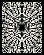 Abstract Radial Streak Pattern Rug