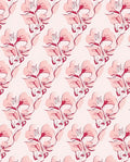 Ethereal Pink Floral Sketch Pattern Rug