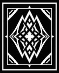 Bold Black White Geometric Pattern Rug