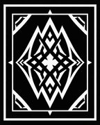 Bold Black White Geometric Pattern Rug