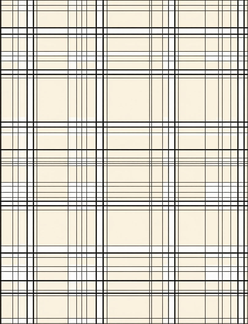 Classic Black White Plaid Pattern Rug
