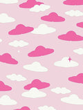 Pink White Cloud Pattern Design Rug