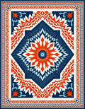 Bold Geometric Starburst Mandala Rug