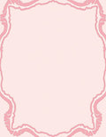 Soft Pink Ornate Frame Art Rug