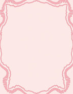 Soft Pink Ornate Frame Art Rug