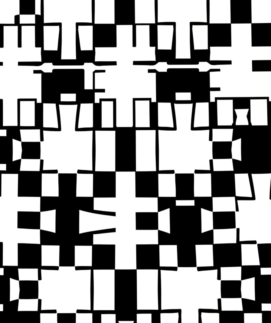 Abstract Geometric Distortion Pattern Rug