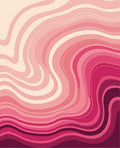 Abstract Wavy Pink Tones Design Rug