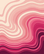 Abstract Wavy Pink Tones Design Rug