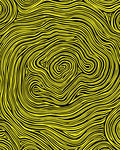 Abstract Yellow Swirl Pattern Rug