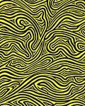 Bold Yellow Black Wavy Lines Rug