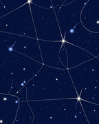 Celestial Shooting Stars Pattern Rug