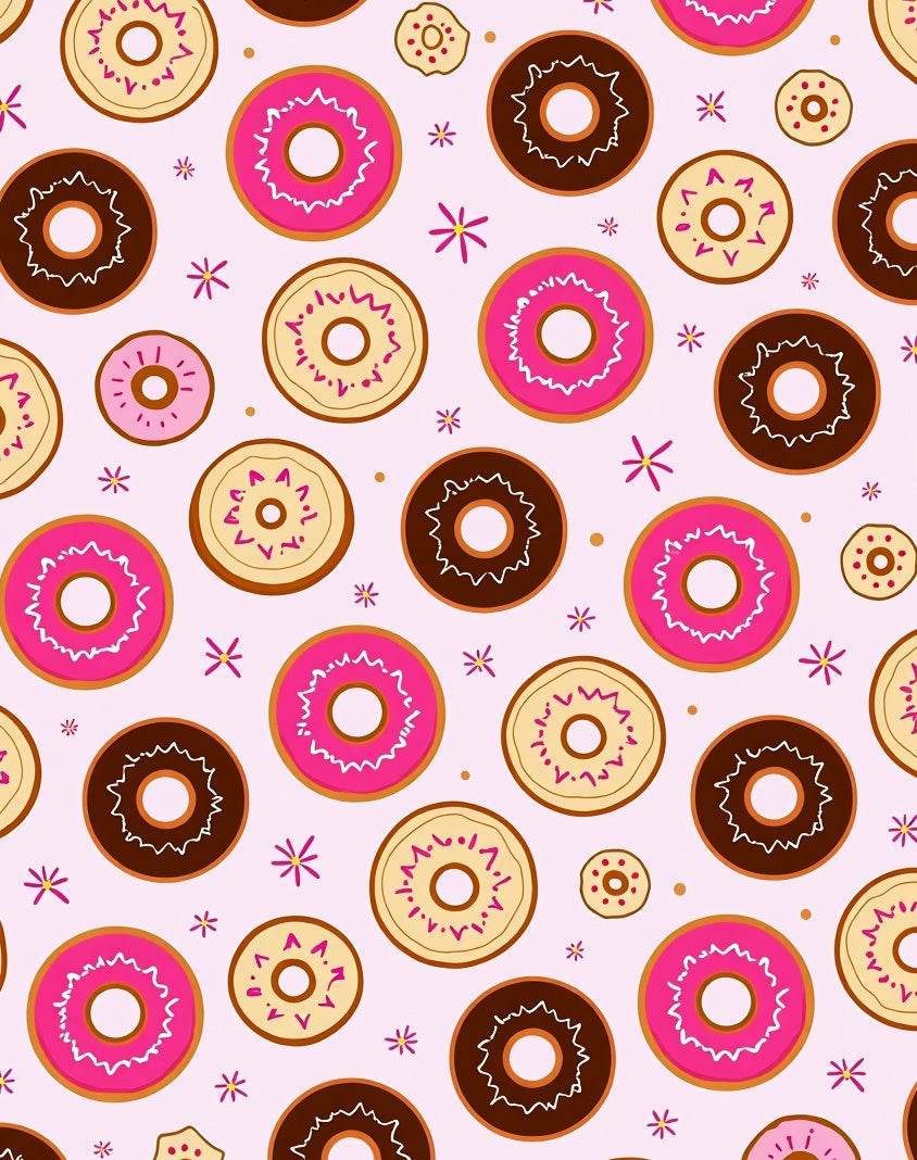Fun Donut Pattern Design Rug