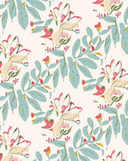 Abstract Floral Botanical Print Rug