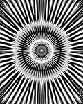 Radiating Starburst Geometric Stripe Rug