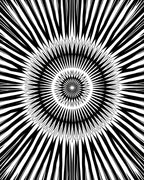 Radiating Starburst Geometric Stripe Rug