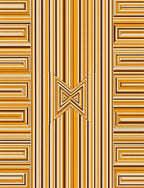 Striped Geometric Optical Illusion Rug