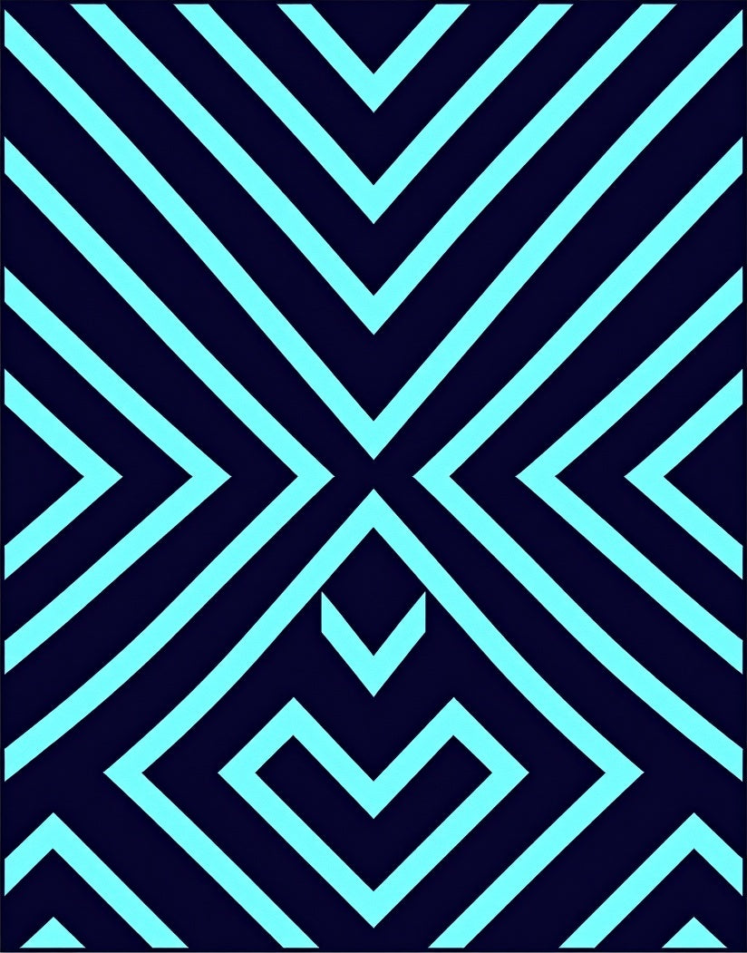 Bold Geometric Tribal Pattern Rug