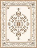 Elegant Scrollwork Centerpiece Design Rug