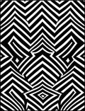 Black White Zigzag Geometric Rug