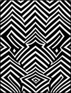 Black White Zigzag Geometric Rug