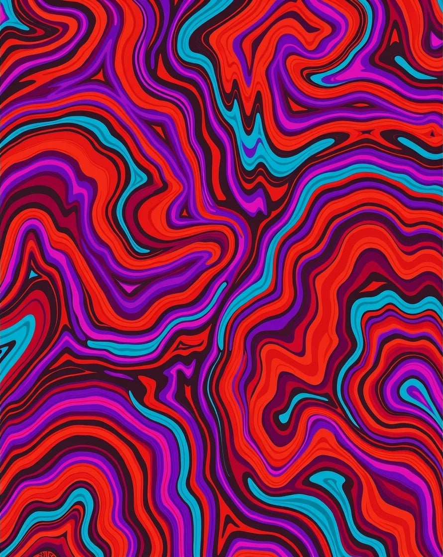 Vibrant Swirl Abstract Pattern Rug