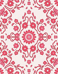 Pink Floral Vines Contemporary Rug