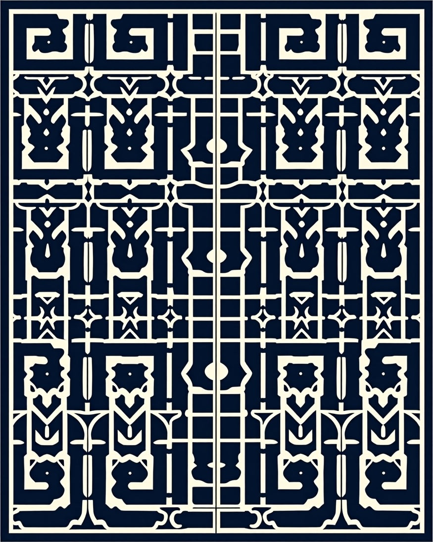Intricate Graphic Pattern Design Rug