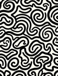 Abstract Swirl Graphic Pattern Rug
