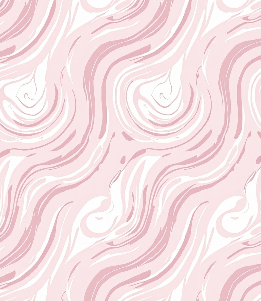 Soft Pink Swirl Pattern Rug