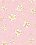 Whimsical Floral Vine Pink Pattern Rug