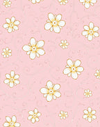Whimsical Floral Vine Pink Pattern Rug