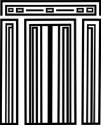 Bold Black and White Geometric Pattern Rug