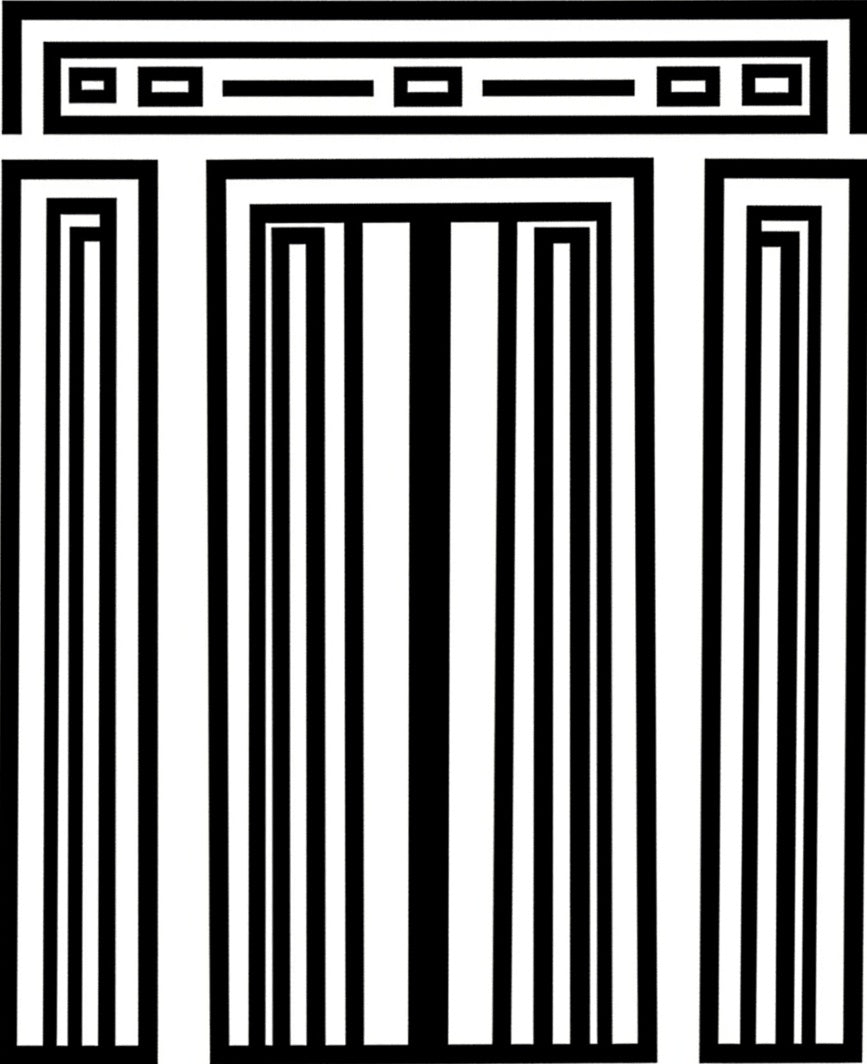 Bold Black and White Geometric Pattern Rug
