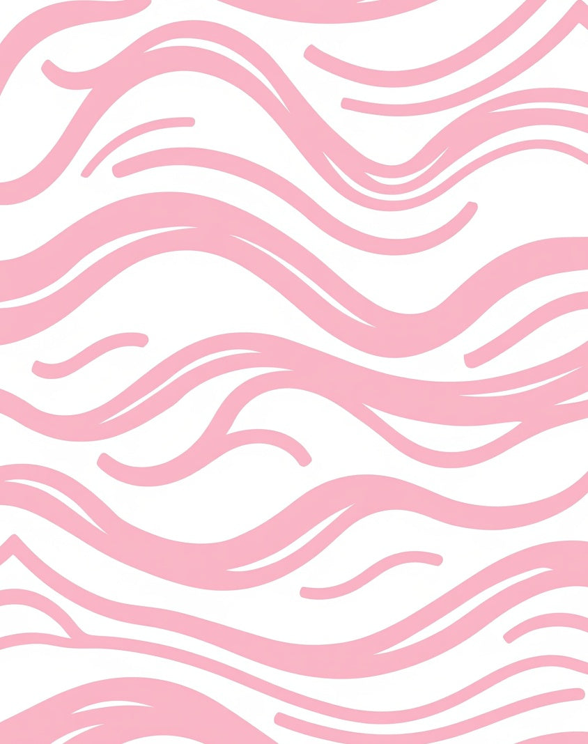 Pink Gentle Wavy Stripe Design Rug