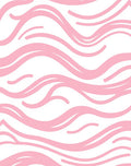 Pink Gentle Wavy Stripe Design Rug