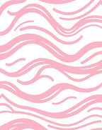 Pink Gentle Wavy Stripe Design Rug