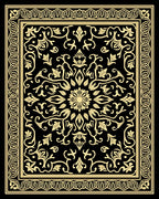Ancient Floral Inlay Patterned Rug