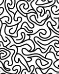 Abstract Black Swirl Pattern Rug
