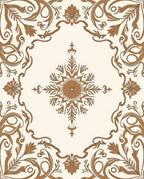 Ornate Floral Scrollwork Delight Rug