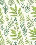 Fresh Green Leaf Pattern Rug