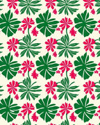 Bold Tropical Leaf Flower Pattern Rug