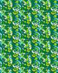 Abstract Swirls Vibrant Green Pattern Rug