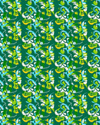 Abstract Swirls Vibrant Green Pattern Rug