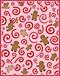 Pink Gingerbread Swirl Candy Cane Charm Rug