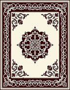 Classic Detailed Floral Border Design Rug